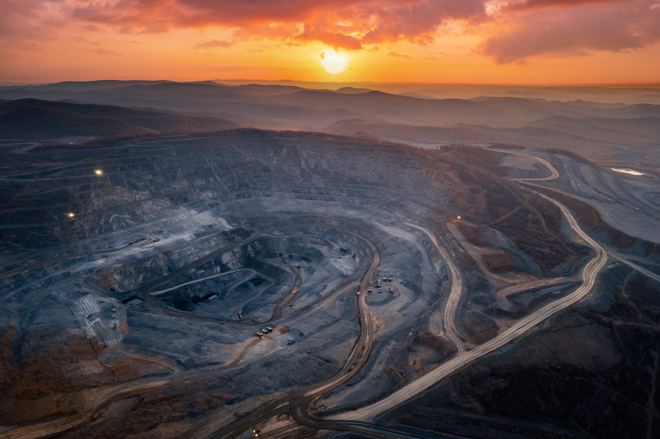open,pit,mine,,extractive,industry,for,coal,,top,view,aerial